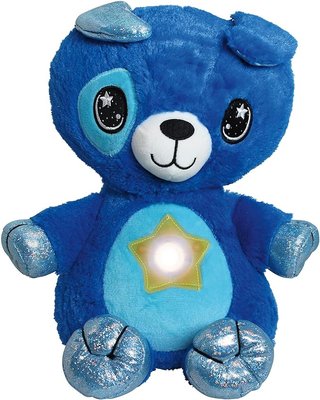 Дитяча м'ягка плюшева іграшка нічник з проектором зоряного неба Песик Star Belly DreamHome DM-8002 фото