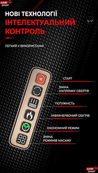 Універсальний масажер для шиї, спини та ніг з прогріванням та вібраціями WellFlex InnoTech (LS-7774) LS-7774 фото