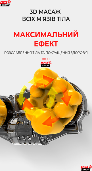 Універсальний масажер HotFlow InnoTech для спини, шиї та ніг з пультами (LS-7398) LS-7398 фото