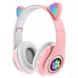 Бездротові дитячі навушники Рожеві Cat Ear LED InnoTech  IN-8888 фото 1