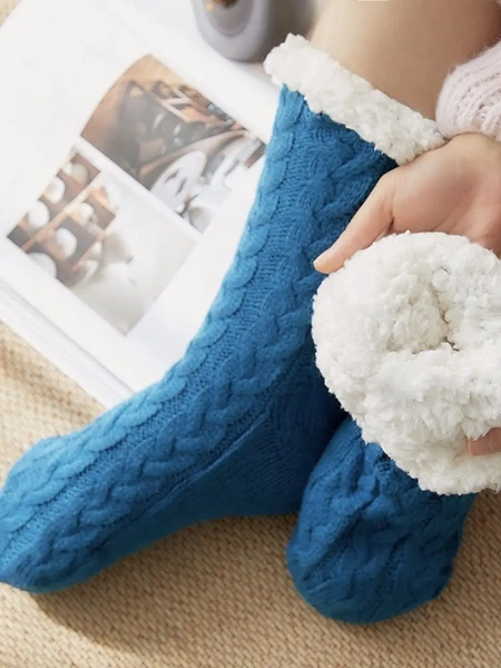 Теплые носки для дома Синие DreamHome Huggle socks DM-6402 фото