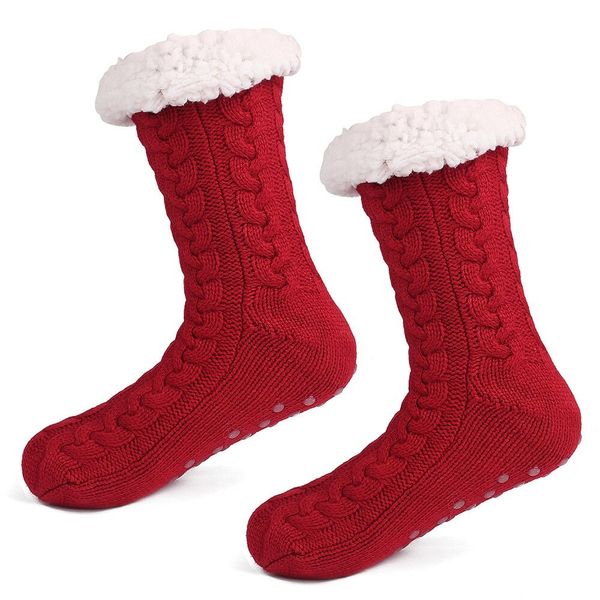 Теплые носки для дома Красные DreamHome Huggle socks DM-6402 фото