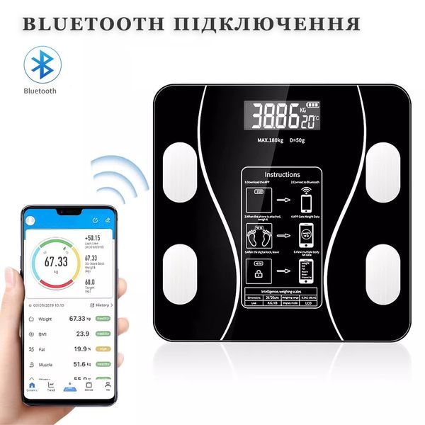 Умные электронные напольные весы InnoTech с Bluetooth IT-8003 фото