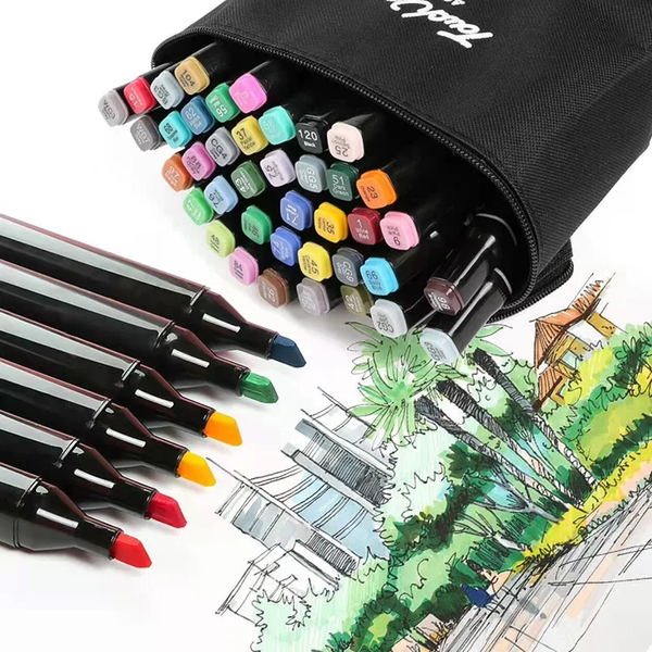 Масляні художні двосторонні маркери 36 шт. Marker Touch Cool DM-8011 фото